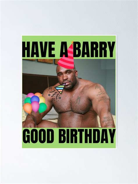 Big Dick Black Guy Meme Barry Wood Poster For Sale By Flookav Redbubble