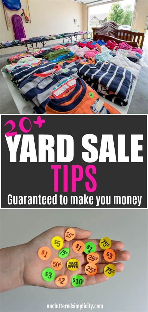 10 Yard Sale Tips Thatll Clear Your Clutter Fast With Free Printable