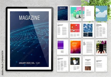 Modern Multipurpose Digital Magazine Layout Plantilla De Stock Adobe