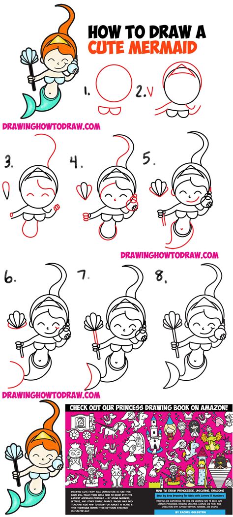 By daniella urdinlaiz updated december 9 2018. How to Draw a Cute Cartoon Mermaid (Kawaii) with Easy Step ...