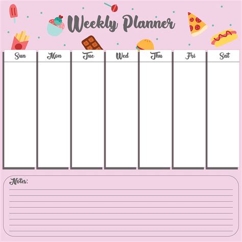 Free Printable Weekly Planner B