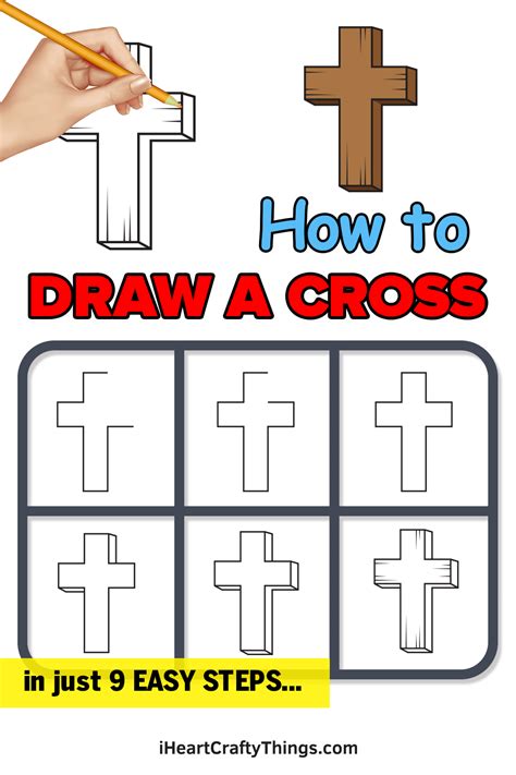 Cross Drawing — How To Draw A Cross Step By Step