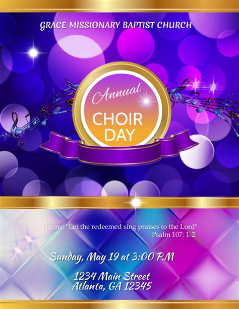 Choir Day Template Postermywall