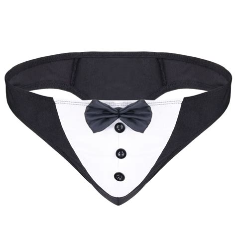 Sexy Gay Men Panties Soft Lingerie Color Splice Cute Bow Tie Tuxedo Comfortable Jockstraps
