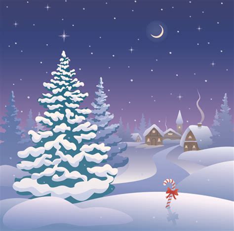 Cartoon Winter Scenes Free Vector Download 21326 Free Vector For