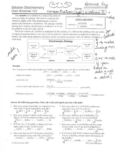 Https://tommynaija.com/worksheet/stoichiometry Worksheet With Answers Pdf
