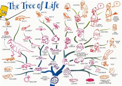 Tree Of Life Evolution Of Life According To Bart Simpson Lol Tree