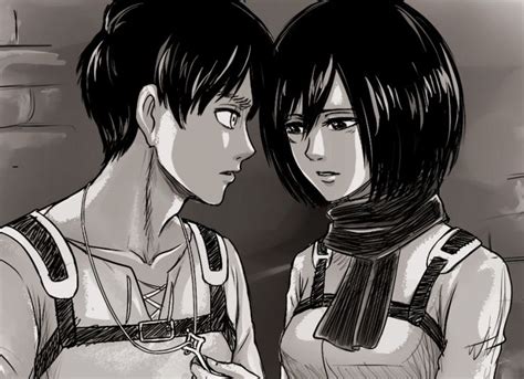 Eremika Attack On Titan Eren X Mikasa Lemon Kiss Eren And Mikasa