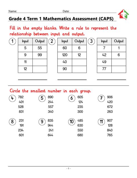 Grade 1 Term 1 Maths 2021 Questions And Answers • Teacha