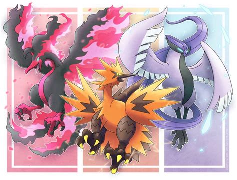 Trio Legendary Birds Galarian Form By Albrt Wlson On Deviantart