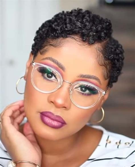 New Short Textured Hairstyles For Black Women With Glasses Black