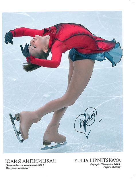 Yulia Lipnitskaya 2014 Sochi Olympic Champion Figure Skating Signed 11