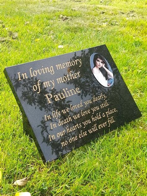 Personalised Granite Memorial Plaque Grave Mark Folksy