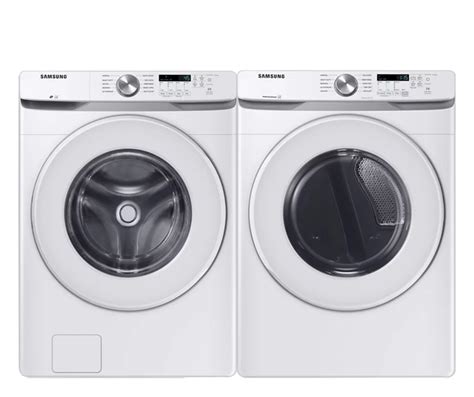 Samsung Front Load Washer And Electric Dryer Set In White The Home