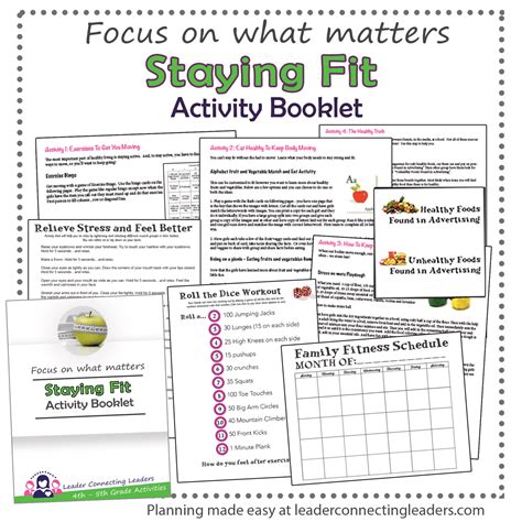 Staying Fit Activity Booklet Leader Connecting Leaders