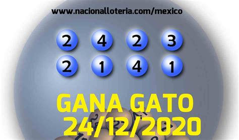 Resultados Gana Gato 2166 Del Jueves 24 De Diciembre De 2020