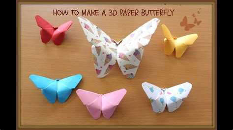 How To Make An Easy 3d Paper Butterfly Kirigami Style Diy Youtube