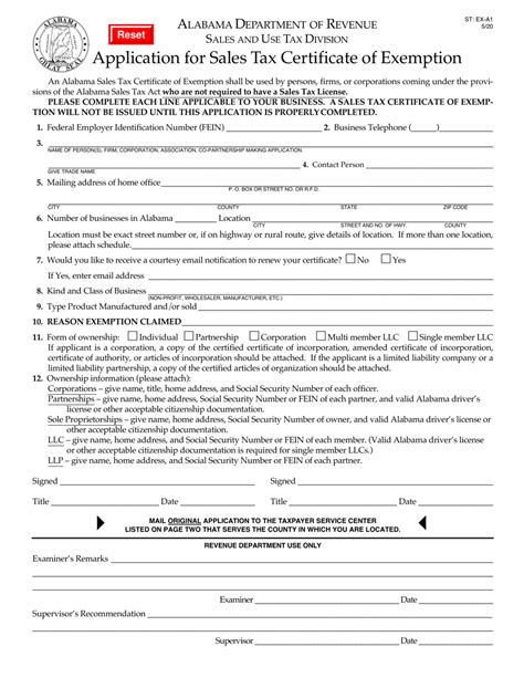 Form St Ex A1 Download Fillable Pdf Or Fill Online Application For