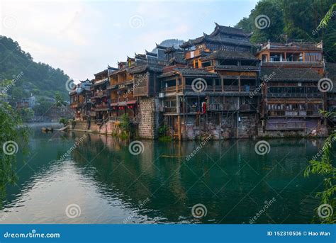 Hunan Xiangxi Fenghuang Ancient City Summer Scenery Editorial Photo