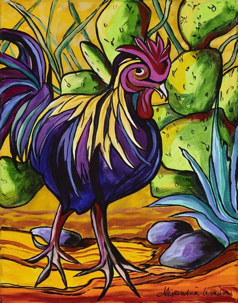 Cock A Doodle Doo Painting By Alexandria Winslow Fine Art America
