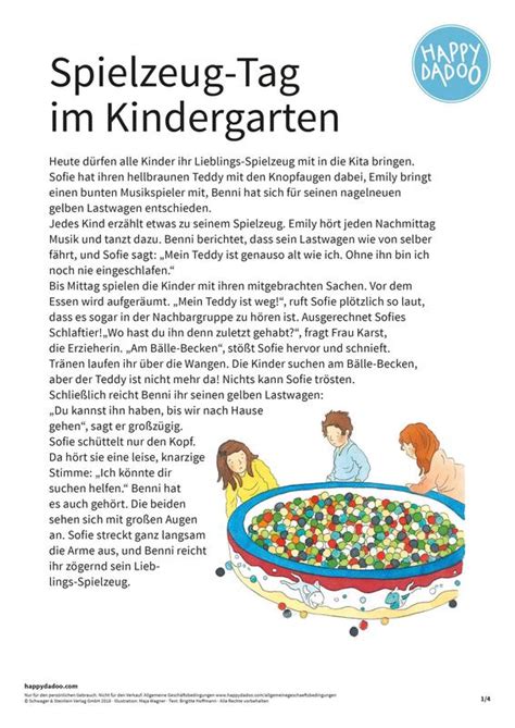 Scopri ricette, idee per la casa, consigli di stile e altre idee da provare. Kindergeschichte: Spielzeugtag in der Kita HappyDadoo