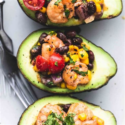 Southwest Shrimp Salad Stuffed Avocados Food Fam Recipes