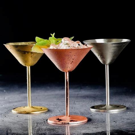 Metal Martini Glasses