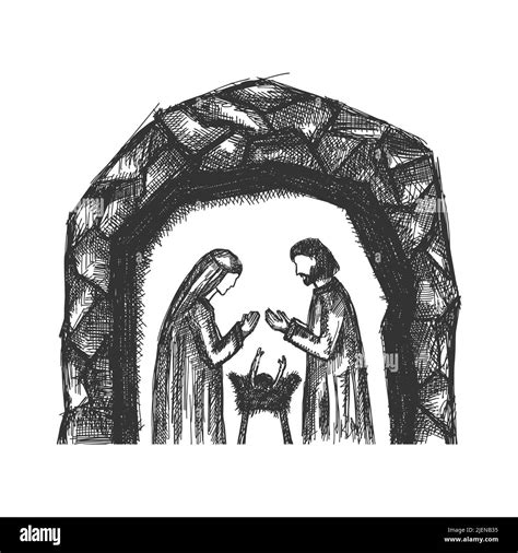 Share More Than 83 Nativity Scene Sketch Latest Ineteachers