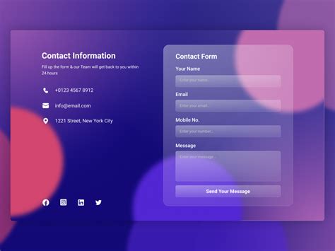Contact Us Form Section Ui Design By Akib Siddiquee On Dribbble