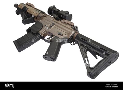 M4 Special Forces Rifle Isolated On A White Background Stock Photo Alamy