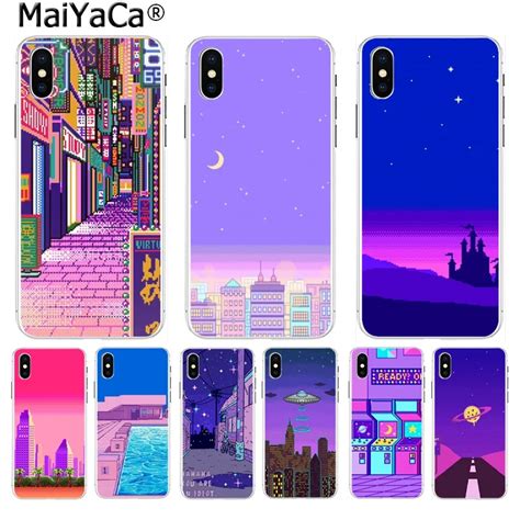 Maiyaca Art Pixel Aesthetic Indie Geek Soft Tpu Silicone Phone Case