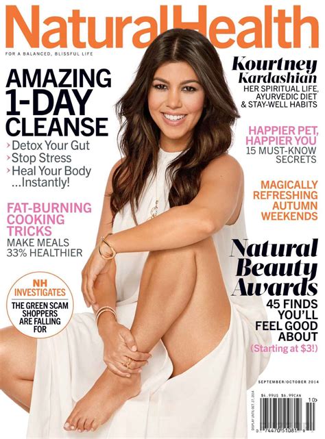 kourtney kardashian natural health magazine september october 2015 cover