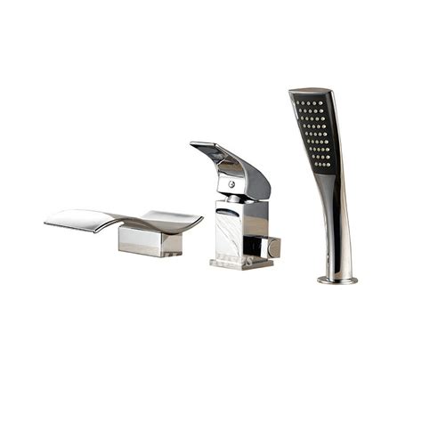 Get free shipping on qualified pull out sprayer roman tub faucets or buy online pick up in store today in the bath department. Waterfall Bathtub Faucet Brass Roman Chrome 3 Hole Pull ...