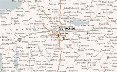 34 Syracuse New York Map Maps Database Source