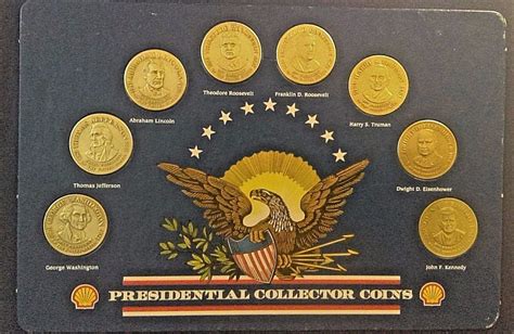 Shells 1992 Presidential President Collector Coins Shell Gas Station