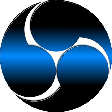 Obs Logo Black Light Blue Gradient Icon By Gil Free On Deviantart