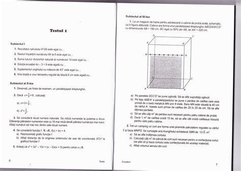 Matematica Impreuna Teste Pentru Vacanta La Clasa A Viii A