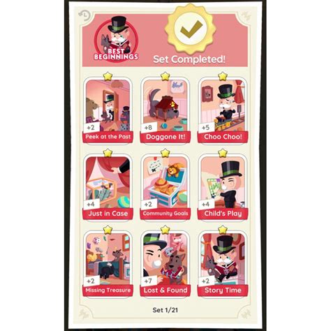 Monopoly Go Best Beginnings 1🌟 Sticker Set1 Ready Stock Shopee Malaysia