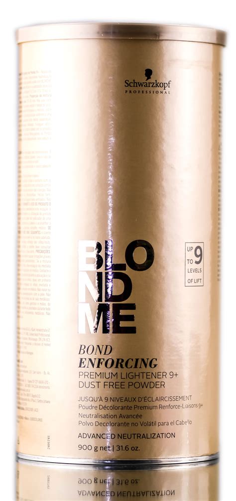 Schwarzkopf Blond Me Bond Enforcing Premium Lightener 9 Levels Lift Dust Free Powder 316 Oz