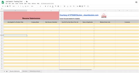 This Spreadsheet Can Help You With Your Job Search Careerbyte Job