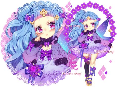 Adoptable Auctionkawaii Purple Fairyclosed By Hosha Usagi On Deviantart