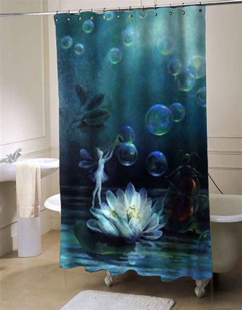 Fairy tale dream scenic shower curtain bathroom mat waterproof fabric 72/79 616. Fairy shower curtain customized design for home decor ...