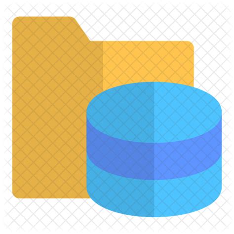 Database Folder Icon Download In Flat Style