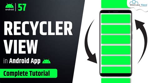 Recycler View In Android Studio Explained With Example Android Recycler View Tutorial Youtube