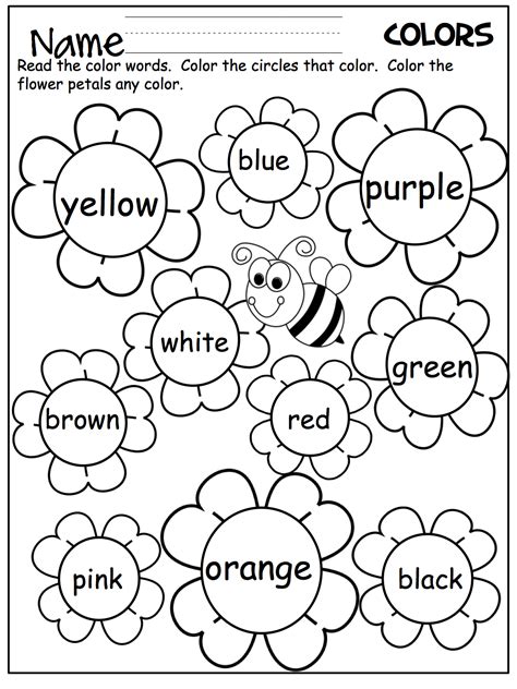 Color Activities For Preschool Printable Pdf