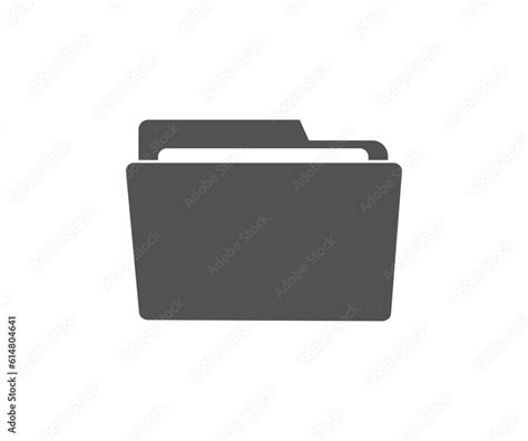 Folder Icon Document Icon Flat Open Folder Icon Set For Paper Vector