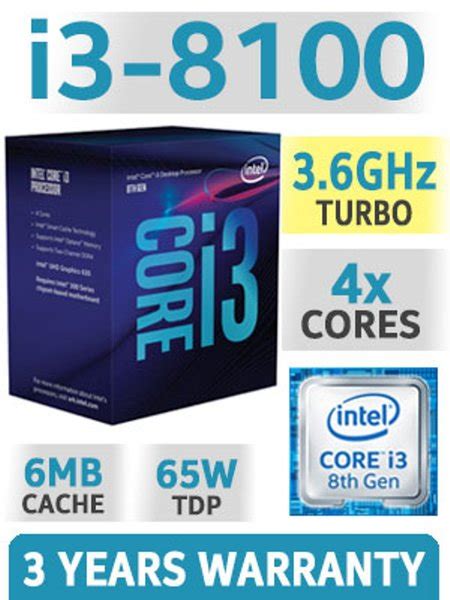 Jual Processor Intel Core I3 8100 Box Socket Lga 1151 4 Quad Core