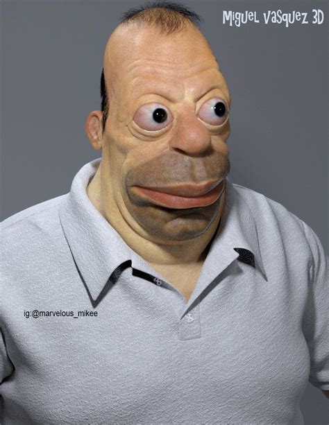 What Homer Simpson Would Look Like In Real Life Homer Simpson The Simpsons Creepy Pictures