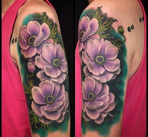 Anemone Flower Tattoo By Christina Ramos At Memoir Tattoo Flower Tattoo Tattoos Christina Ramos