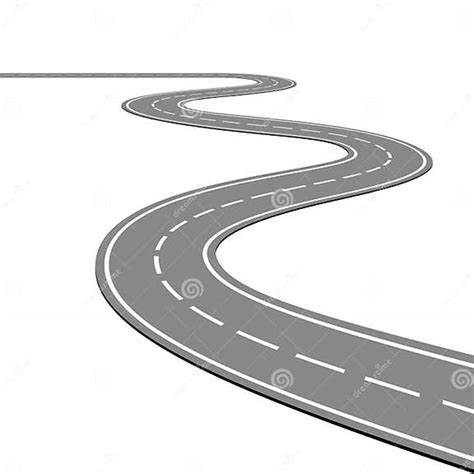 Creative Vector Illustration Of Winding Curved Road Stock Vector